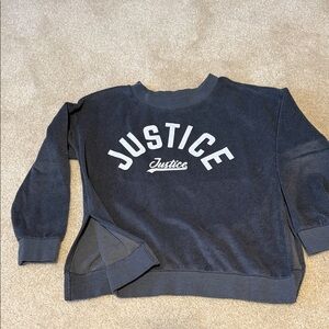 Justice Dark Blue Pullover with Logo